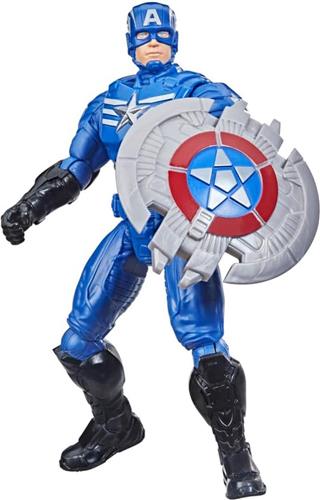 Hasbro Gaming, Captain America Gelede Marvel Avengers Mech Strike met Schild, Blauw