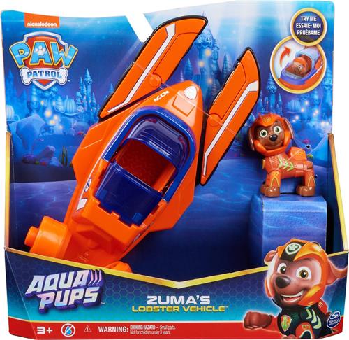 PAW Patrol Aqua Pups - Transformerend Kreeften-voertuig met Zuma-Speelfiguur