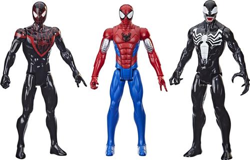 Hasbro Gaming, Marvel Titan Hero gelede Spider-Man/Spider-Man Miles Morales/Venom, Veelkleurig