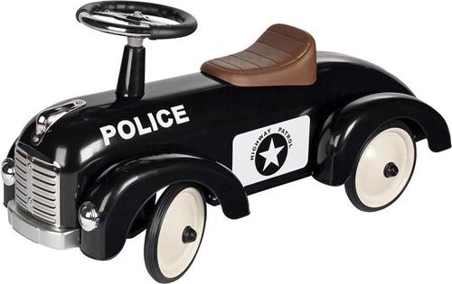 Goki Loopauto Politie Jongens 75 Cm Staal Zwart