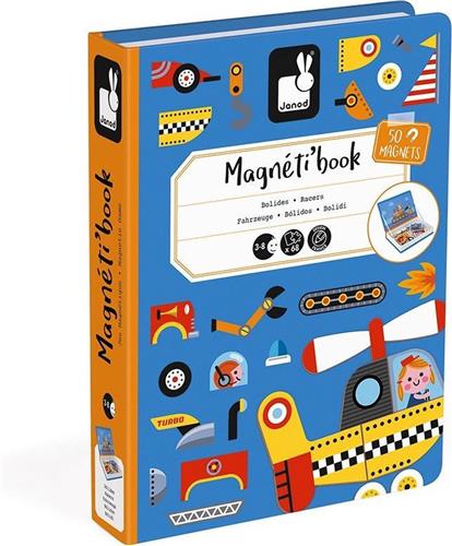 Janod Magnetibook Racers Voertuigen - Magneetboek