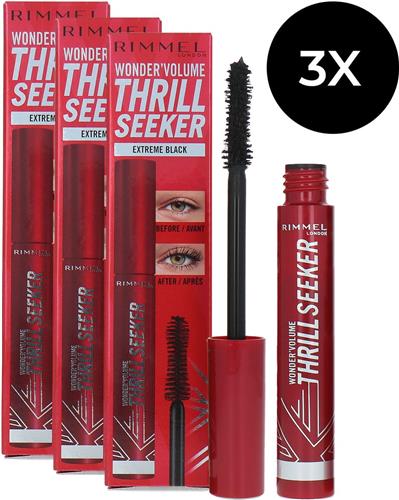 Rimmel Wonder'Volume Thrill Seeker Mascara - Extreme Black (set van 3)