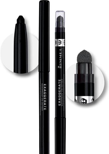 Rimmel-Exaggerating waterproof Oogpotlood 262 Blackest Black- extra zwart 3 stuks