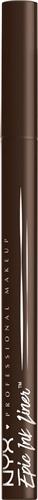 NYX Professional Makeup Epic Ink Liner - Waterproof Eyeliner - Intense Kleur - Flexibele Punt - Blijft Tot Wel 24 Uur Zitten - Sterk Gepigmenteerd - Vlekkenvrij - Met Vegan Formule - Bruin - Dark Chocolate - 1 ml