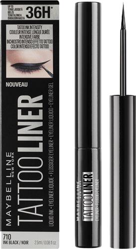 Maybelline New York - Tattoo Liner Liquid Ink - 710 Inked Black - Zwart - Ultra langhoudende zwarte liquid eyeliner - 1,2 ml