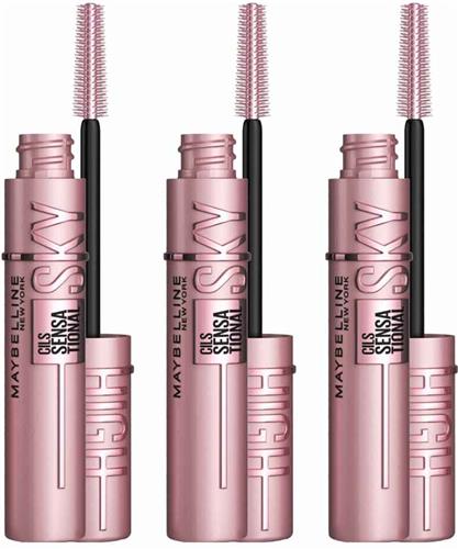 Maybelline New York - Lash Sensational Sky High - Very Black - Zwart - Lengte Mascara - 3 x 7,2ml