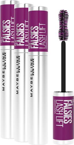 3x Maybelline The Falsies Lash Lift Mascara - 01 Black - Zwart