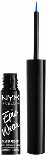 Nyx Professionnal Makeup Epic Wear Liner Semi Permanent Liquid Liner - Sapphire - Waterdichte vloeibare eyeliner - Blauw