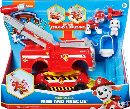 PAW Patrol - Transformerende Marshall Rise'n'Rescue-speelgoedvoertuig met actiefiguren en accessoires