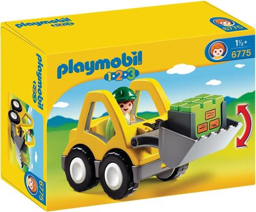 PLAYMOBIL 1.2.3 Graafmachine met werkman - 6775