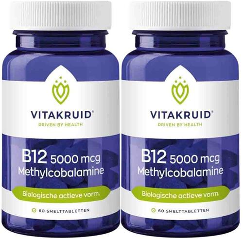 2x Vitakruid B12 Methylco 5000 Mcg 60 tabletten