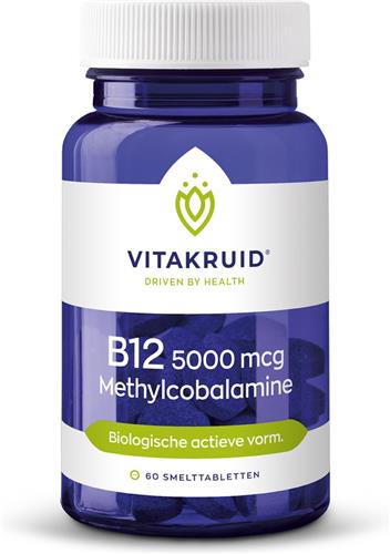 Vitakruid B12 Methylcobalamine 5000 mcg 60 smelttabletten