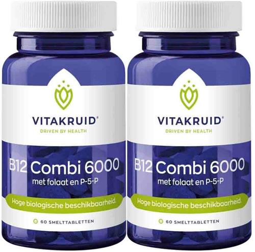 2x Vitakruid B12 Combi 6000 60 tabletten