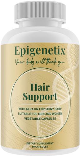 Epigenetix - Hair Support - 60 capsules - Een krachtig supplement, verrijkt met Keratine, speciaal ontworpen om de gezondheid en glans van het haar te verbeteren