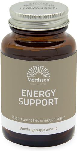 Mattisson - Energy Support - Zwarte Maca, Guarana, Cordyceps en Magnesium Malaat - Voedingssupplement Energieniveau - 60 Capsules