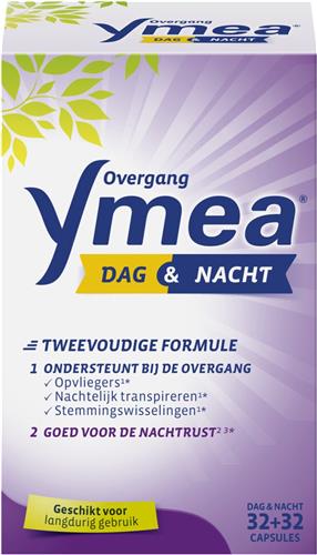 Ymea Overgang Dag & Nacht - Voedingssupplement menopauze - Overgang producten - 64 capsules