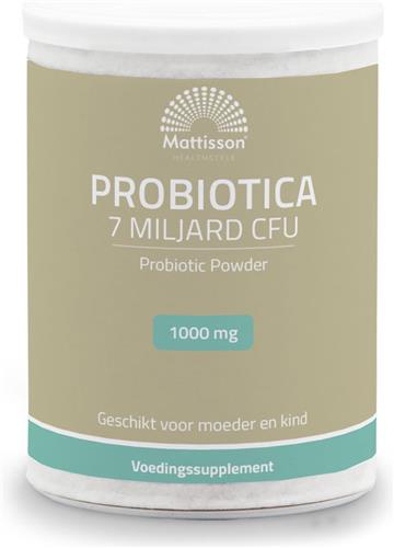 Mattisson - Probiotica 7 miljard CFU - Voedingssupplement Darmflora - Vegan - Voor Moeder & Kind - 125 Gram