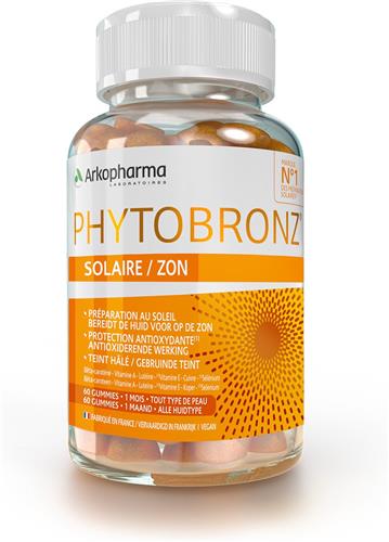 Arkopharma - Phytobronz Gummies Zon om te Beschermen tegen Oxidatieve Stress en het Behouden van de Pigmentatie van de Huid - 60 Gummies1 Maand