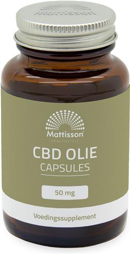 Mattisson - CBD Olie 50 mg - Cannabidiol (CBD) - In Nederland Gekweekt - 30 Capsules