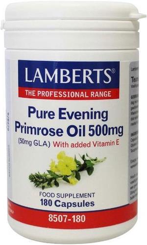 Lamberts Teunisbloemolie 500 mg - 180 Capsules - Voedingssupplementen