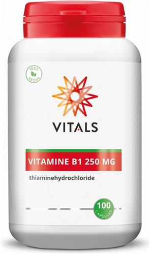 Vitals - Vitamine B1 - 250 mg - 100 Capsules - B Vitamine