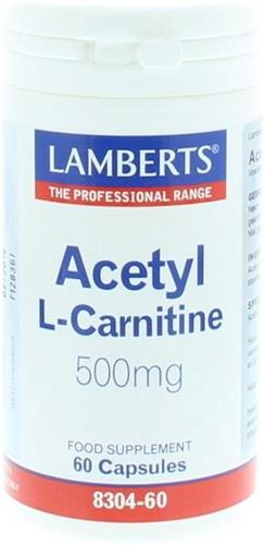 Lamberts Acetyl-L-Carnitine 500 mg - 60 capsules - Aminozuren - Voedingssupplement