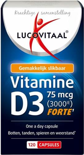 Lucovitaal Vitamine D3 D3 75mcg (3000IE) Forte 120 capsules