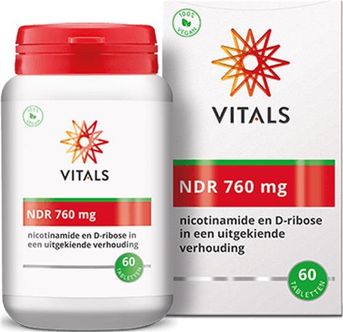 Vitals NDR 760mg - 60 Tabletten - Nicotinamide en D-ribose in een uitgekiende verhouding