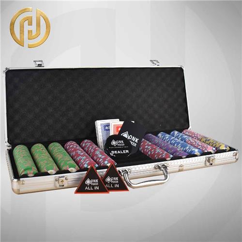 Hades MTT Classic Pokerset 500 Poker Chips Compleet - pokerkoffer - pokersets - pokerfiches - pokerchips - poker kaarten - pokerkaarten - dealerbutton - all in button - cut card