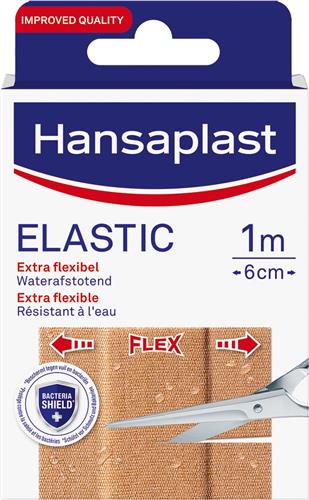 Hansaplast Elastic Pleisters - Wondpleisters - Wondverzorging - Waterafstotende Pleister - 1m x 6cm