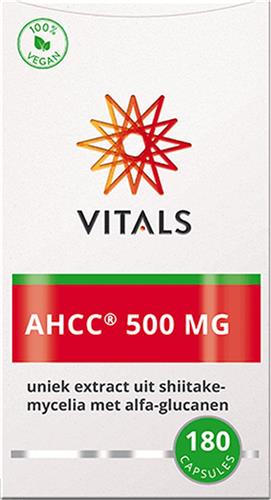 Vitals - AHCC - 500 mg - 180 Capsules - uniek extract uit shiitake-mycelia met alfa-glucanen