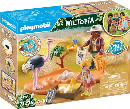 PLAYMOBIL Wiltopia Op bezoek bij papa struisvogel - 71296