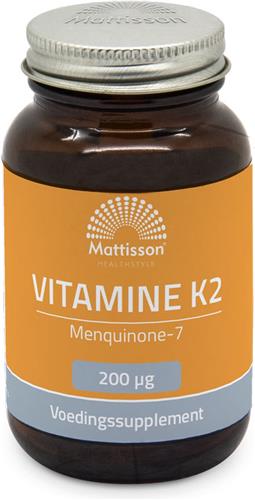 Mattisson - Vitamine K2 MK7 Menaquinone - 200 mcg - 60 Tabletten