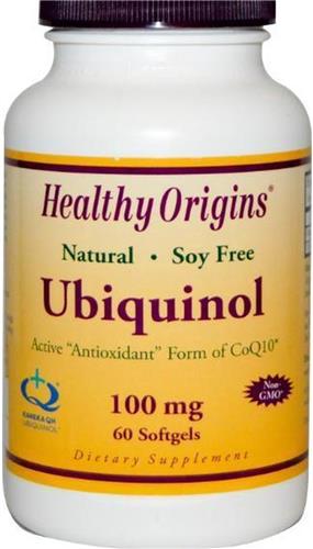 Ubiquinol Soja-vrije formule, 100 mg (60 Softgels) - Healthy Origins