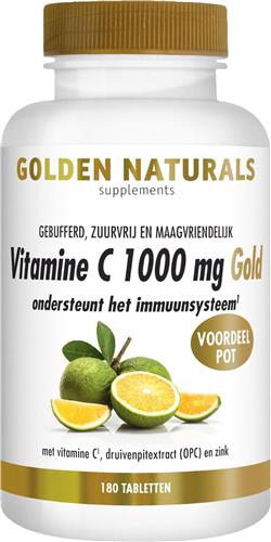 Golden Naturals Vitamine C 1000mg Gold (180 veganistische tabletten)