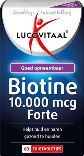 3x Lucovitaal Biotine 10.000 mcg Forte 60 zuigtabletten