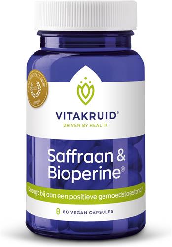 Vitakruid Saffraan 28 MG & Bioperine 60 vega capsules