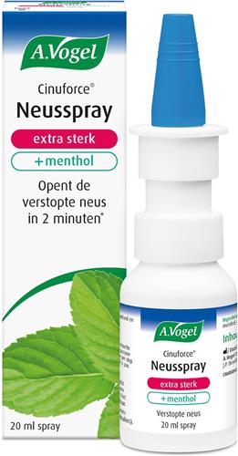 A.Vogel Cinuforce extra sterk neusspray - Bij neusverkoudheid en een verstopte neus. Opent de verstopte neus in 2 minuten* - 20 ml