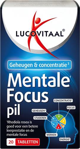 Lucovitaal Mentale Focus Pil 20 tabletten