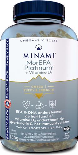 Minami MorEPA Platinum + Vitamine D3 120 softgels