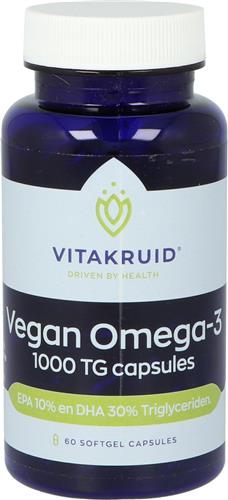 Vitakruid Omega 3 1000 Tryglyceriden 300DHA 100EPA 60 softgels