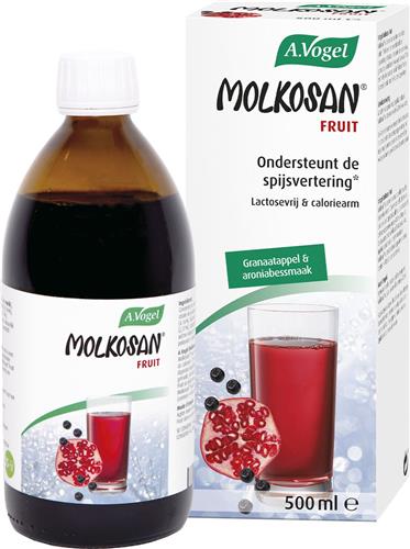 A.Vogel Molkosan Fruit drank - 100% natuurlijk product uit gezuiverde en geconcentreerde melkwei. Calcium ondersteunt de spijsvertering. - 500 ml