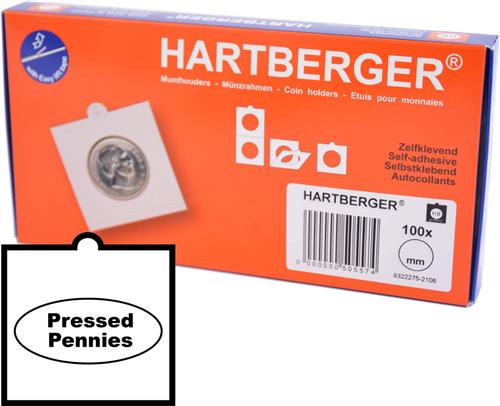 Hartberger munthouders zelfklevend Pressed Pennies - 100x - 100 stuks