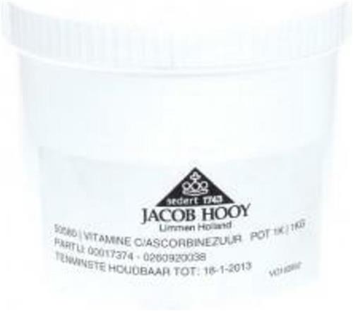 Jacob Hooy Voedingssupplementen Jacob Hooy Vitamine C Ascorbinezuur pot 1000g