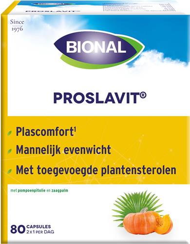 Bional Proslavit - Voedingssupplement met pompoen en zaagpalm voor de mannelijke prostaat - 80 capsules