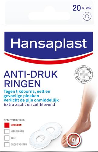 Hansaplast Anti Drukringen Pleisters - Voet Verzorging - Likdoornpleisters - Likdoorn Verzorging - Eksteroog Pleister - Eeltpit - 20 stuks