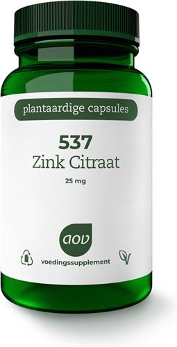 AOV 537 Zink Citraat - 90 vegacaps - Mineraal - Voedingssupplement