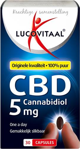 Lucovitaal CBD 5 miligram Cannabidiol Voedingssupplement - 30 capsules