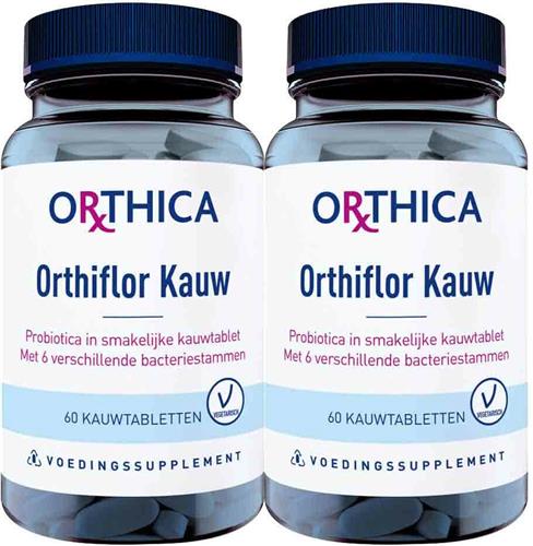 2x Orthica Orthiflor Kauw Probiotica 60 kauwtabletten