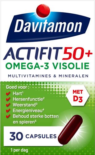 Davitamon Actifit 50+ Omega-3 Visolie 30 capsules